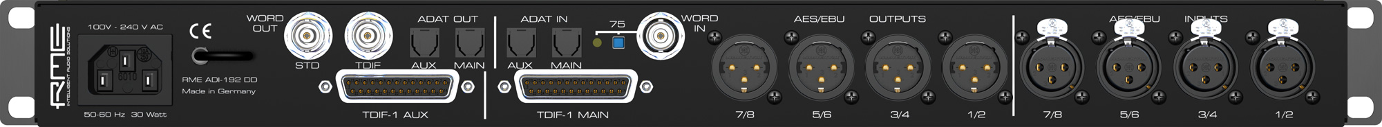 ADI-192 DD 192 kHz 8-Channel AES/EBU.ADAT.TDIF Format/Samplerate-Converter